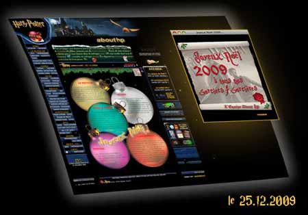 L'accueil du site, le 25 décembre 2009...